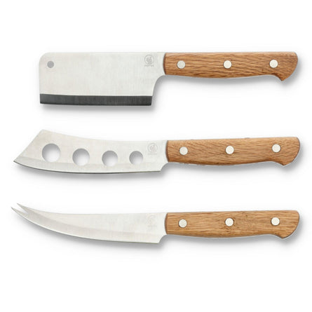 Morsø |Foresta Cheese Knives | 3 Piece Set | Oak & Stainless Steel
