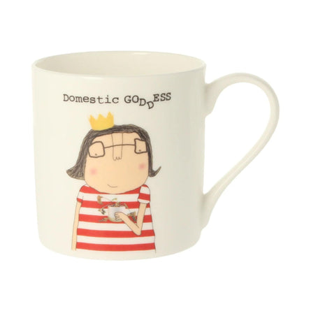 Rosie Made A Thing | Domestic Goddess Quite Big Mug | 350ml | Bone china