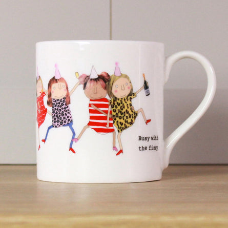 Rosie Made A Thing | Busy With the Fizzy Quite Big Mug | 350ml | Bone China
