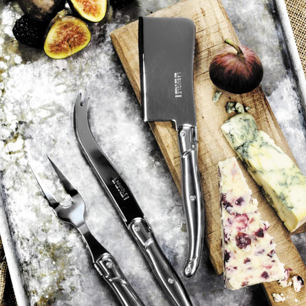Laguiole Cheese Knife Set in Tray, 3 Piece Set