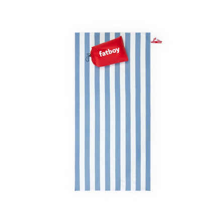 Fatboy Beach Baggy Microfibre Beach Towel with Inflatable Pillow, Wave Blue