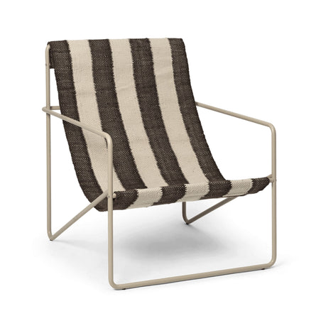 ferm LIVING Desert Lounge Chair - Cashmere/Off-white/Chocolate