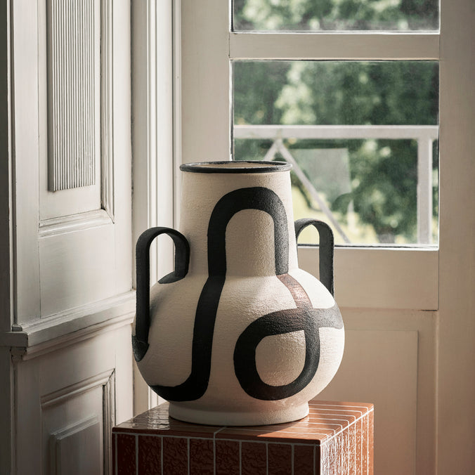 Ferm Living Trace Vase - Off-white
