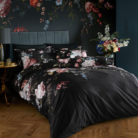 Graham & Brown Hague Fleurs Black Bedding