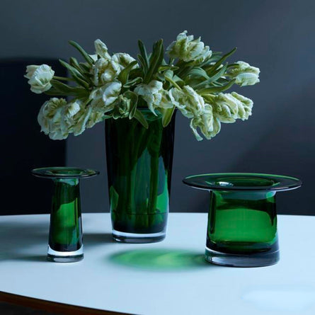Victoria Vase/Lantern H19cm Fern Green by LSA