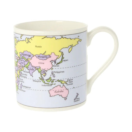Mclaggan & Co | Educational | World Map Mug | 300ml | Bone China