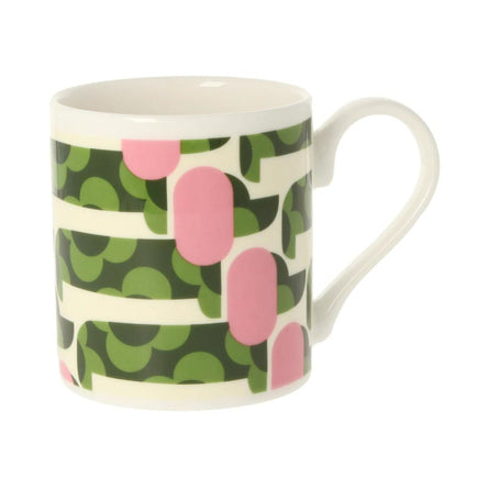 Orla Kiely | Dog Show Pink/Green Mug | 300ml | Bone china