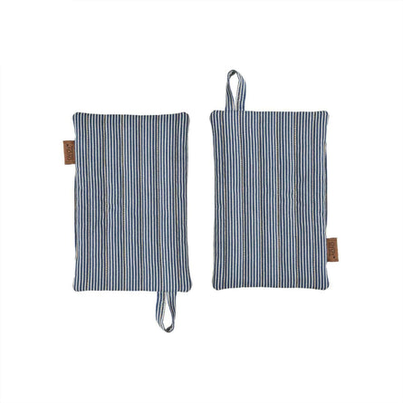 Striped Denim Potholder, Set of 2 by Oyoy Living Design