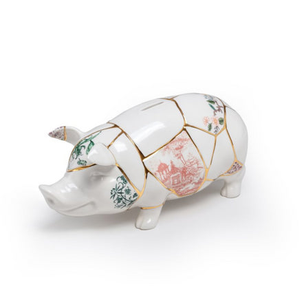 Seletti Kintsugi Piggy Bank, H14.5cm