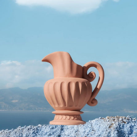 Seletti Magna Graecia Terracotta Carafe Vase, H28cm