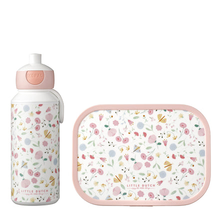 Mepal Campus Lunch Set with Lunch Box & Drink Bottle, Flowers & Butterflies