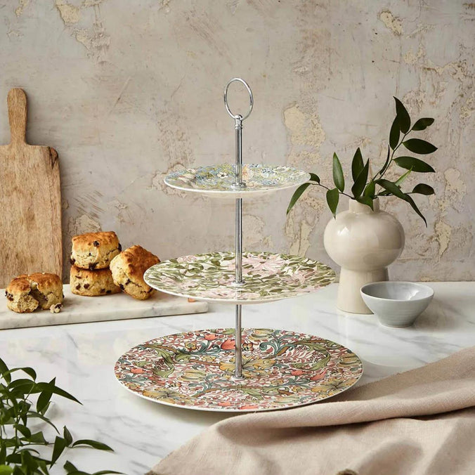 Morris & Co 3 Tier Cake Stand, Mixed