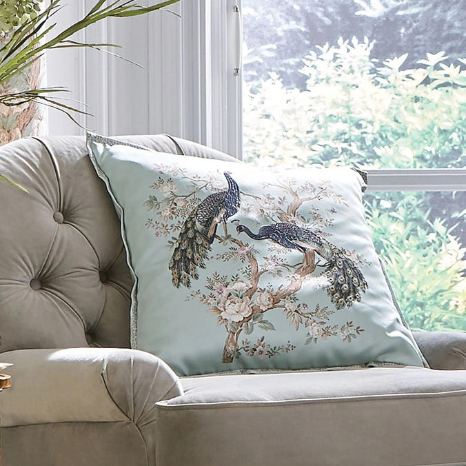 Laura Ashley Belvedere Embroidered Feather Filled Cushion 50x50cm