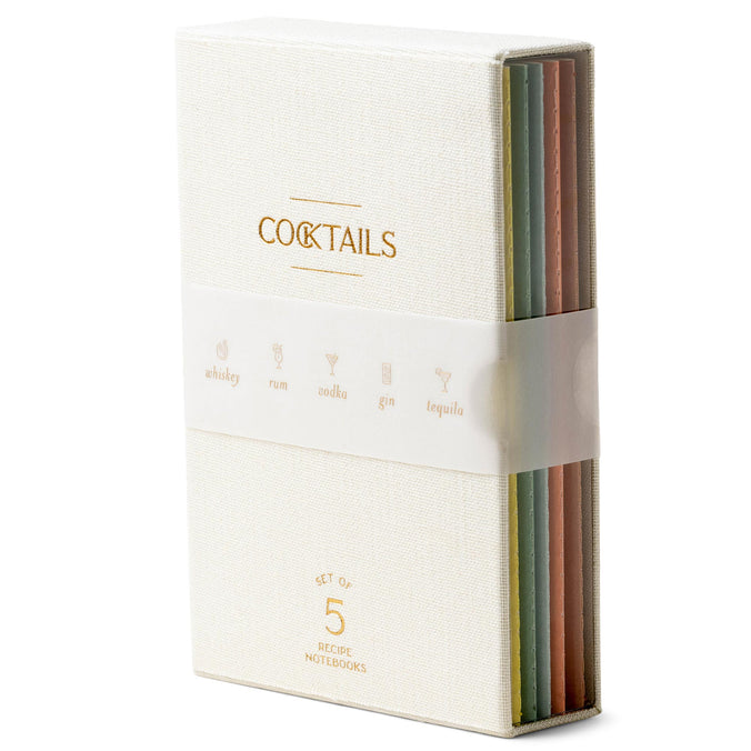 Designworks Ink Cocktail Recipe Notebooks, Box Set of 5