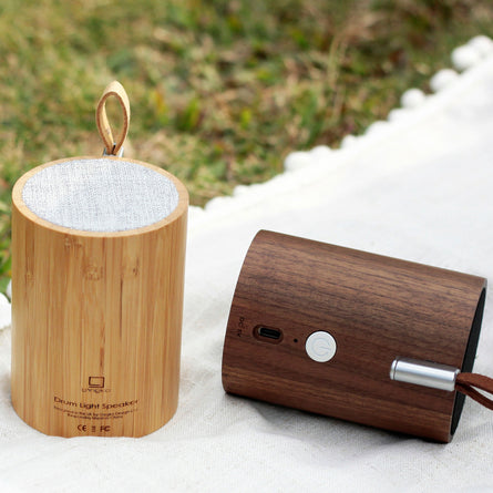 Gingko Drum Light Bluetooth Speaker, Wood
