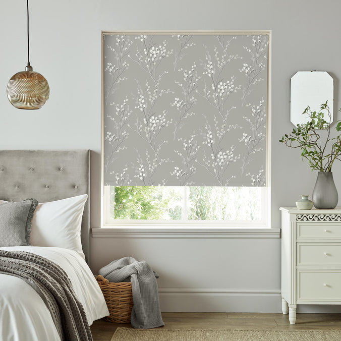 Laura Ashley Pussy Willow Steel Ready Made Roller Blind