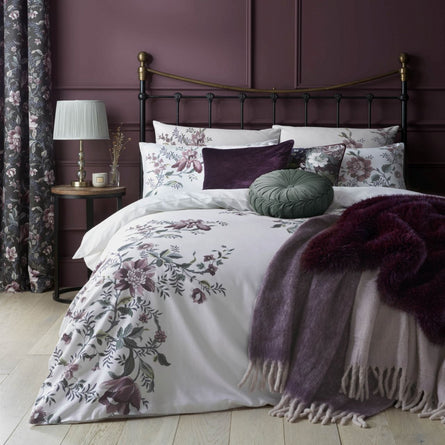 Laura Ashley Edita's Garden Blackberry Purple Bedding Set