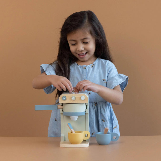 Little Dutch Wooden Children's Toy Coffee Machine