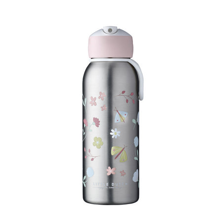 Mepal x Little Dutch Flowers & Butterflies Campus Insulated Flip Up Bottle, 350ml