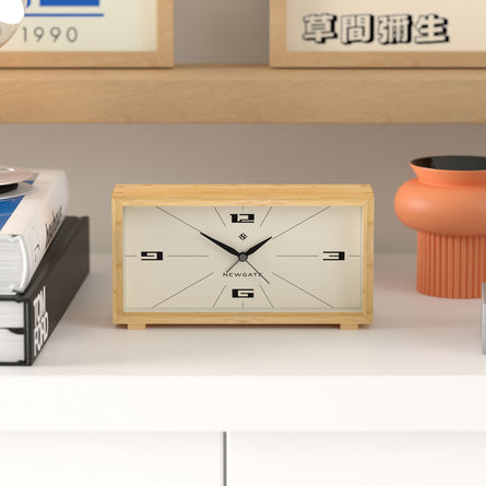 Newgate Lemur Alarm Clock 11.5 x 22cm, Retro Dial, Bamboo