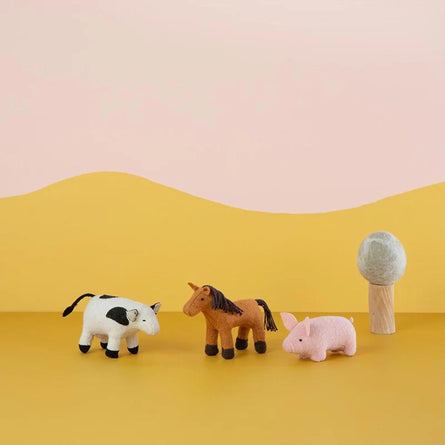 Olli Ella Holdie Folk Soft Toy Set, Farm Animals