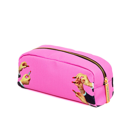 Seletti Wears Toiletpaper Clutch Bag, Lipsticks, Pink