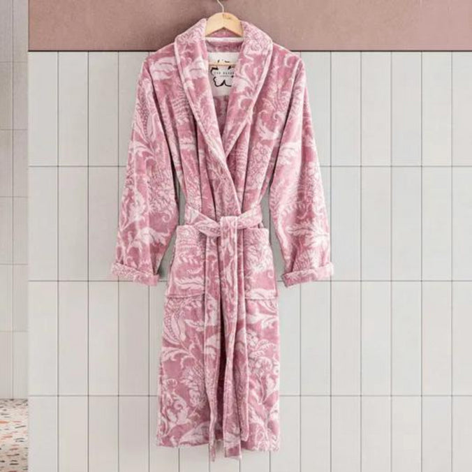 Faux shearling dressing gown - Old rose - Ladies | H&M