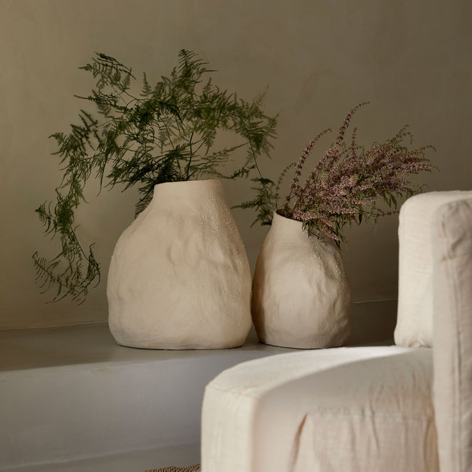 ferm LIVING Vulca Stoneware Vase, Off-White