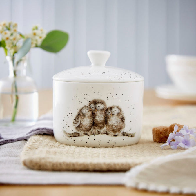 Wrendale Owls Lidded Storage Jar, Small 9.5cm