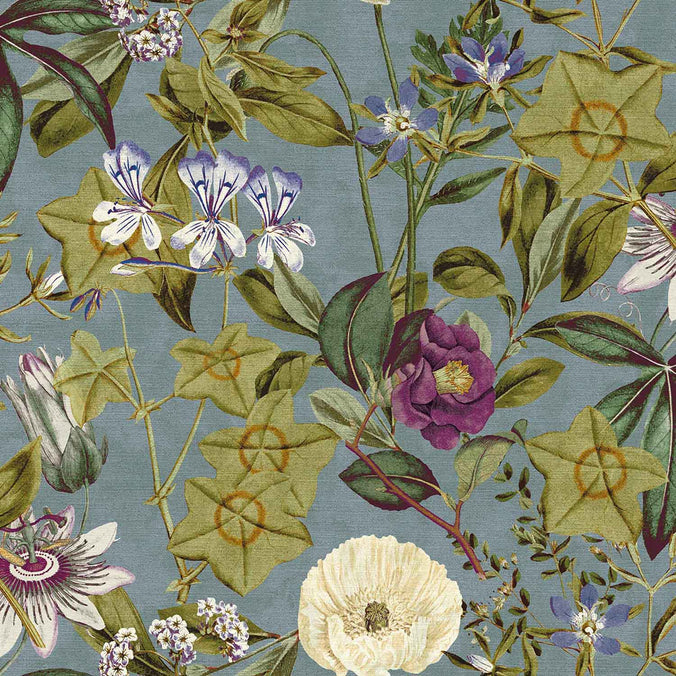 Clarke & Clarke Passiflora Printed Velvet Fabric