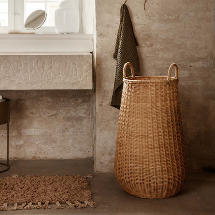 ferm LIVING Braided Laundry Basket, Natural