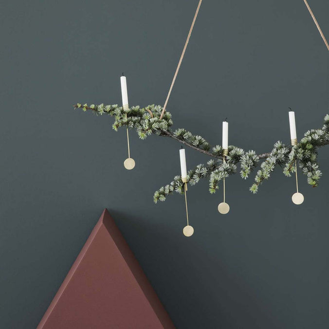 Ferm Living Christmas Tree Candle Holders, Set of 4
