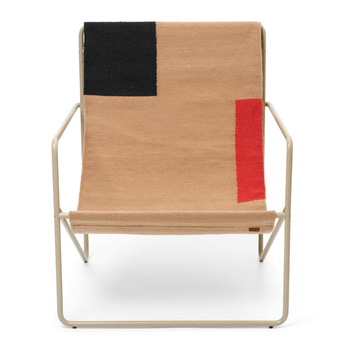 ferm LIVING Desert Lounge Chair, Cashmere/Block