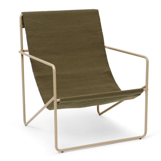 ferm LIVING Desert Lounge Chair, Cashmere/Olive