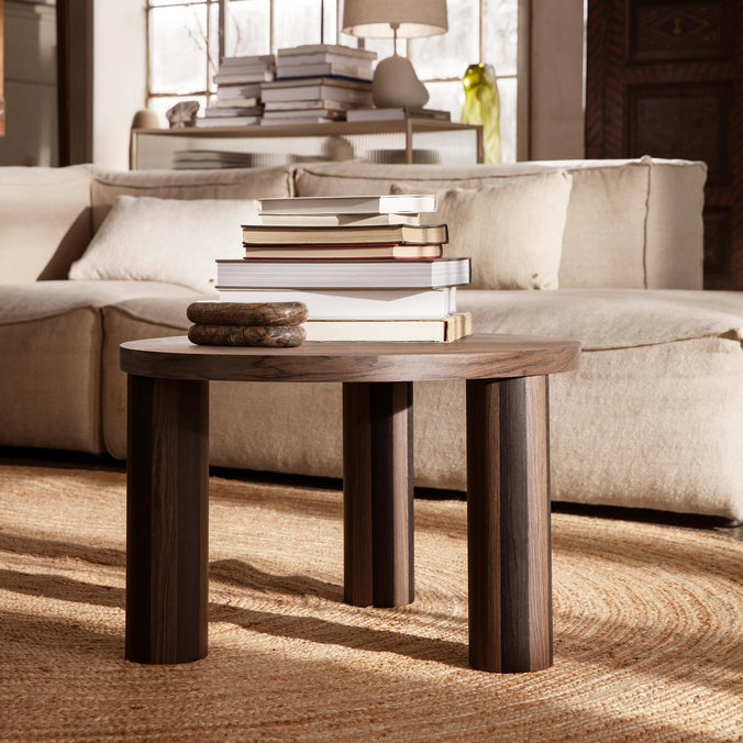 Ferm Living Post Coffee Table Lines, Smoked Oak