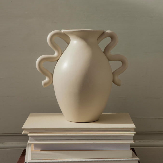 ferm LIVING Verso Table Vase, Cream