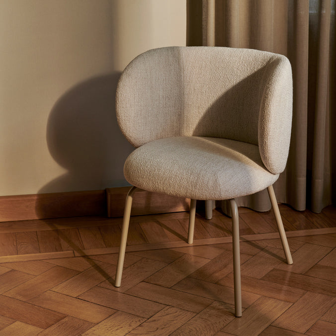 ferm LIVING Rico Dining Chair, Cashmere Legs