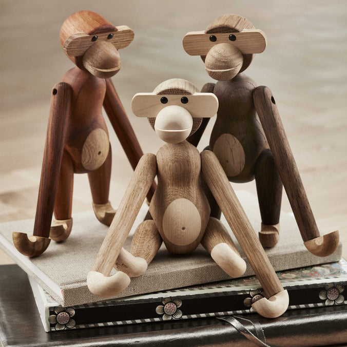 Kay Bojesen Wooden Monkey Classic Toy, Small H20cm