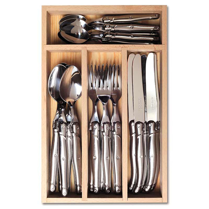 Laguiole Cutlery Set, 24 Piece STAINLESS STEEL