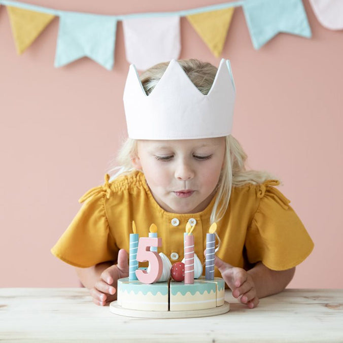 Little Dutch Wooden Children's Toy Birthday Cake, 26 pcs