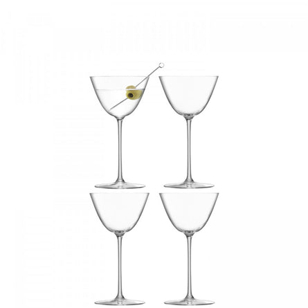 LSA Borough Martini Glass 195ml, Set of 4