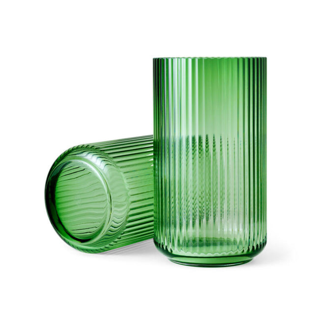 Lyngby Porcelaen Mouth Blown Glass Vase, Copenhagen Green