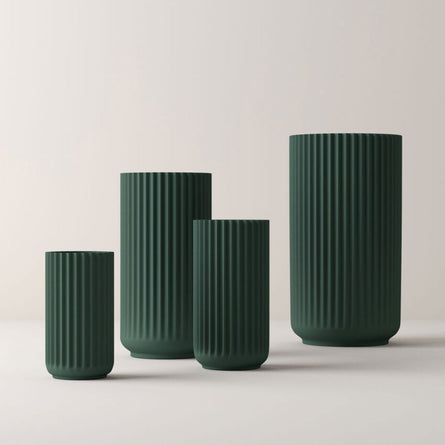 Lyngby Porcelaen Vase, Copenhagen Green Porcelain