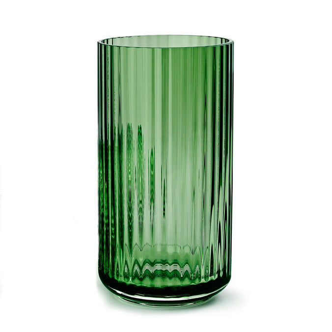 Lyngby Porcelaen Lyngby Vase, Green Mouth Blown Glass