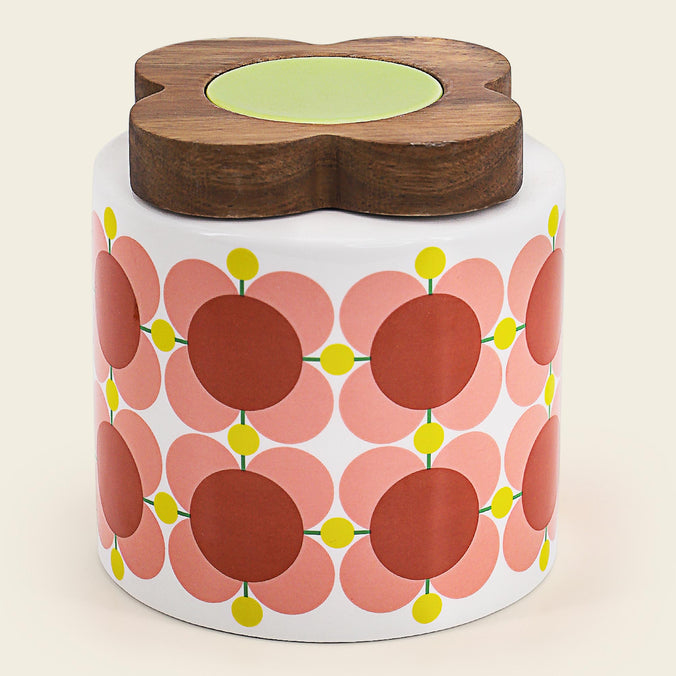 Atomic Flower Bubblegum Ceramic Storage Jar, 1.1L