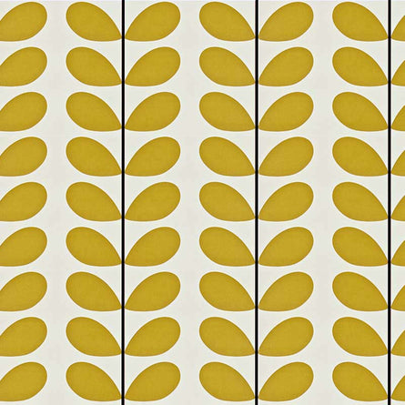 Orla Kiely Two Colour Stem Fabric, Olive
