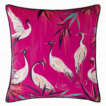 Sara Miller Heron Pink Cushion, 50x50cm