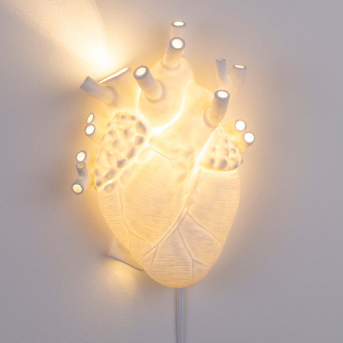 Seletti Heart Lamp, Porcelain