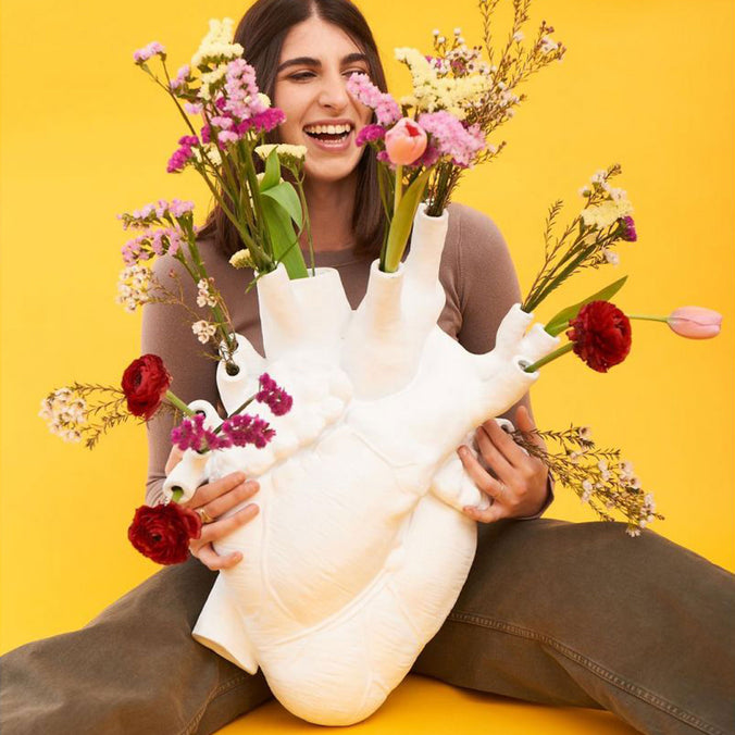 Seletti Love In Bloom Giant Resin Vase H60cm, White