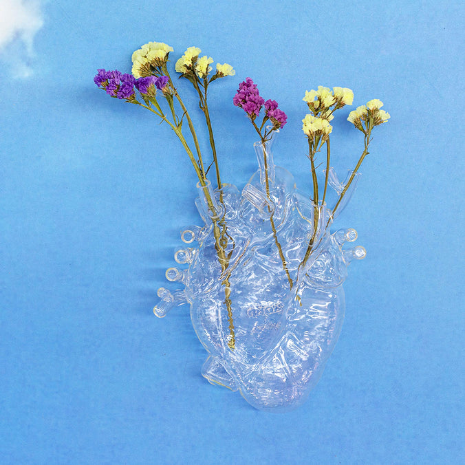 Seletti Love in Bloom Heart Glass Vase